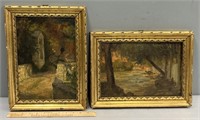 2 Landscape Oil Paintings on Board