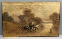 Cows in Landscape Oil Painting on Canvas