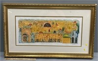 “Jerusalem of Gold” Amram Abgi Signed Etching