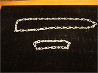 Premier Design Signed Silver Necklace & Bracelet