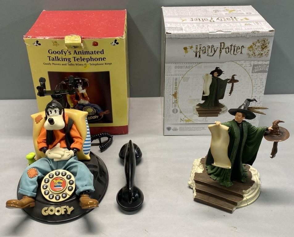 Goofy Talking Telephone & Harry Potter Figure Lot