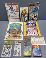 Coloring Book; Stickers & Kid Books Lot