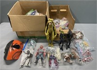Action Figures; Button & Toy Ring Lot