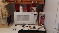 Microwave, fire extinguisher & more