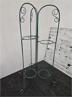 Wrought Iron 42" h Plant Stand folds for storage