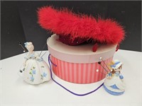 Red Hat Box, Anne Marie Hat,  Hat Pins & Holder