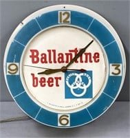 Ballantine Beer Light-Up Advertising Clock