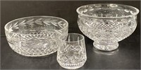 Waterford Glass Tumbler & Bowls Lot Collection