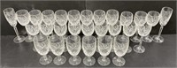 Waterford Cut Glass Crystal Stemware Lot