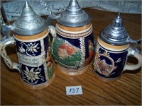 Collection of 3 Beer Mugs