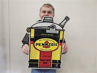 PENNZOIL Metal Advertising Sign  New 13 x 21"h