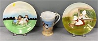 Royal Bayreuth Character Porcelain Plates & Cup