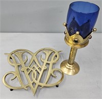 Brass CW Trivet & Ecclesiastical Goblet