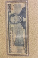 1981 Mexico 50 Cincuenta Pesos Bank Note