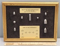 Civil War Bullets Display
