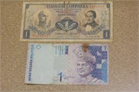 Lot of 2 Foreign Notes