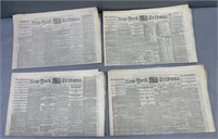 1865 NY Newspapers Lincoln Assassination etc,