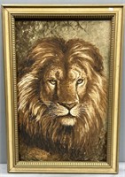 Lion Print on Canvas