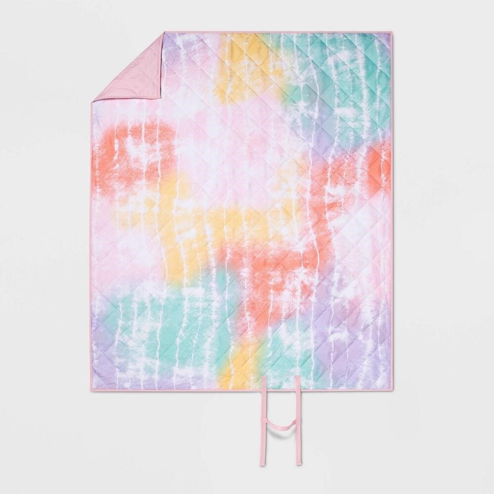 72" X 60" Tie Dye Printed Picnic Blanket - Sun Squ