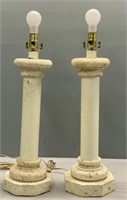 2 Classical Column Lamps