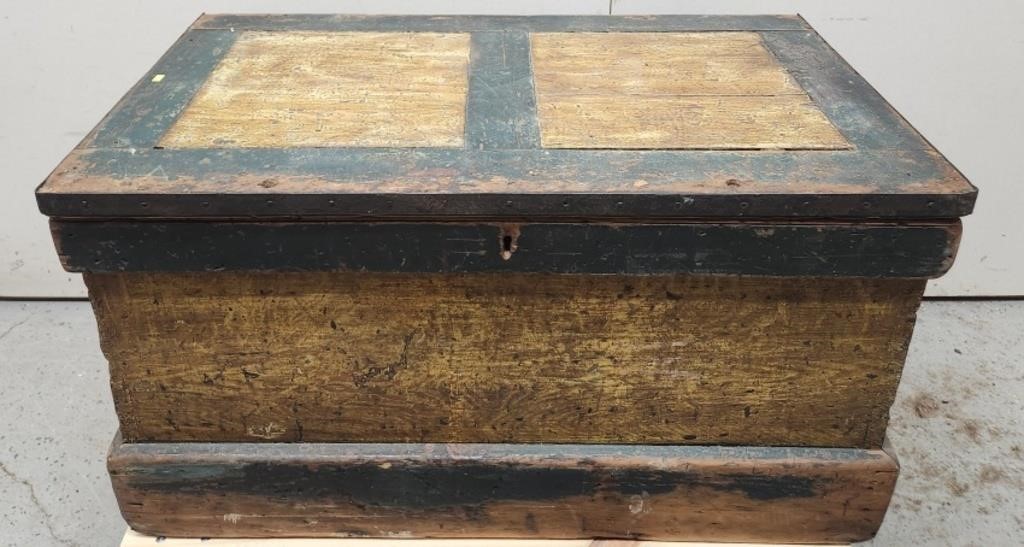 Antique Carpenters Wood Chest Tool Box