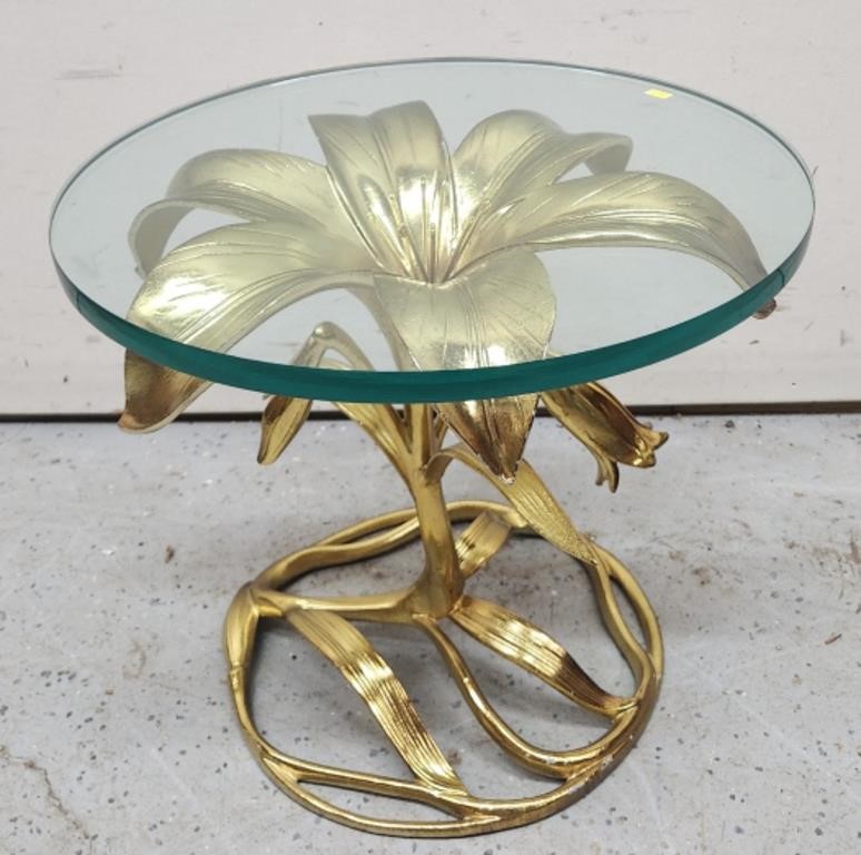 1960s Drexel “Arthur Court” Lily Gilded Table