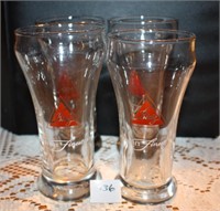 4 Blatz Beer Glasses