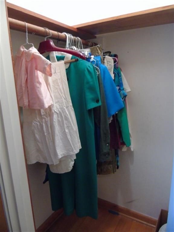 Closet Rack of Vintage Clothing and More