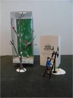 Department 56 Village Frosted Tree & Lamplighter