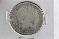 1907 Barber Half Dollar