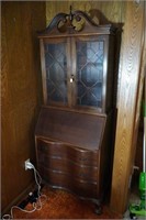 Vintage Solid Wood Secretary Cabinet