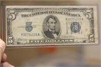 1934 Off Center $5.00 Note