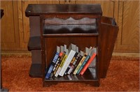Wood Book Cabinet w/ Shelves & Umbrella Holder