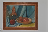 Oil on Canvas of Apples