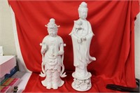 Lot of Two Chinese Blanc de Chine Figurines
