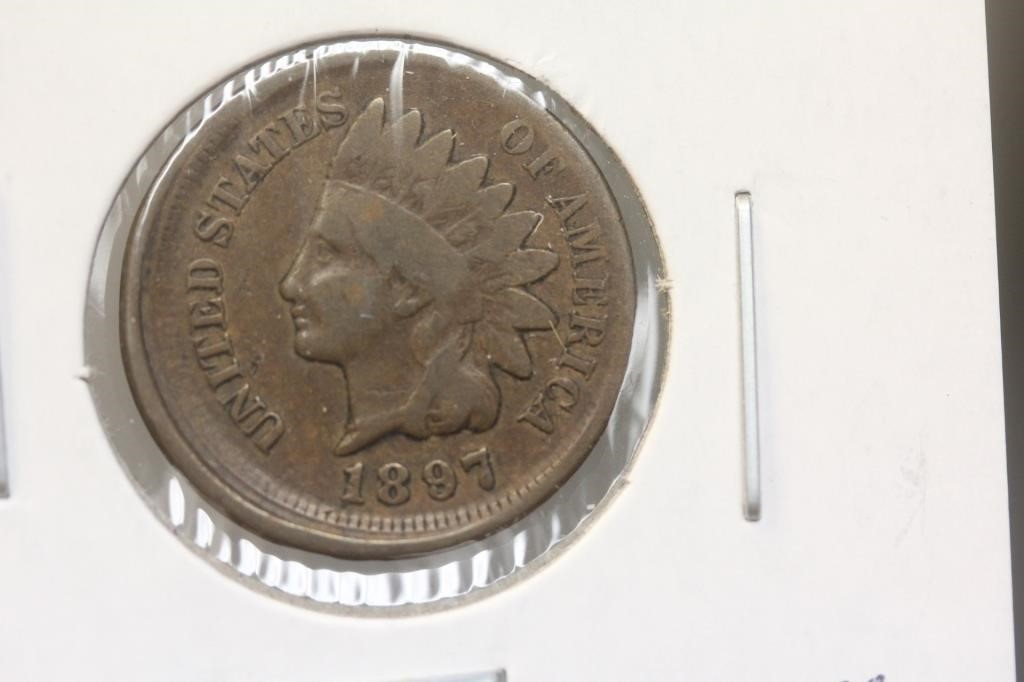 Off Center 1897 Indian Head Cent
