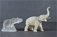 Elephants Cast Metal & Glass