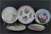 5 Collectors Plates Floral Design