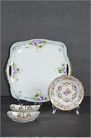 Grouping of Porcelain Floral Dishes