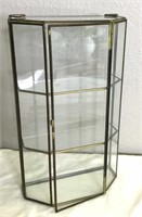Vintage Brass & Glass Countertop Display Case