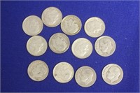 Lot of 12 Roosevelt Silver Dime