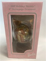 1997 Holiday Barbie 4” Decoupage Ornament with