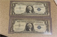 Lot of 2 1957 One Dollar Star Note