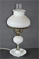 Hobnail Milkglass Lamp