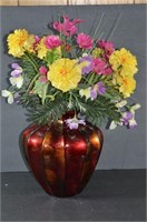 Artificial Floral Arrangement with Vase
