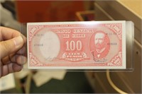 Uncirculated 1961 100 Cien Pesos Banknote