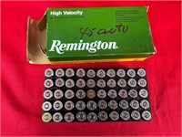 22 Rounds of .45 ACP Handloads with 28 empty cases