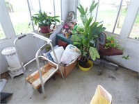PLANTS, HEATER, PLANT STAND,