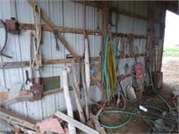 WALL IN BARN WITH TOOLS AND MORE
