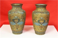 Pair of Antique Cloisonne Vase